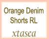 Orange Denim Shorts RL
