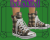 [L] Lt Brn Plaid Shoes