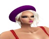 purple hat blonde hair