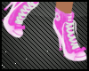 Pink/whit Converse Heels