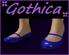 lilGoth Shoes Shiny Blue