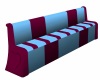 Claret and blue bench