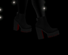 Black/Red Boots