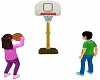 Child playing basketball