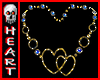 Necklace Gold Hearts V2