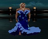 Blue Floral Salsa Gown