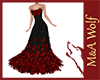 MW-  Red Feathers Dress