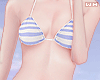 w. Striped Blue Bikini