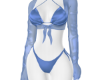 Bikini blue metal shinny