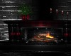 Black Red Fireplace
