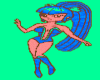 Blue Haired dancing Girl