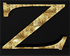 Z Letter Black Gold