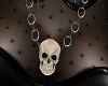 Skull Necklace-Slv Chain