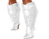 Laty white lace boots