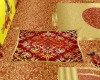 gold red rug no poses