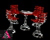 Red Club Chairs w Table
