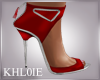 K dea red silv heels