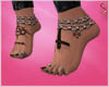 c Dark chains feet