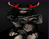 Sexy Masked Horned Demon Lady Avatar Black Outfit