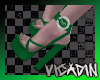 Green Chunky Heels