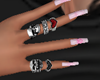 Pink Nailsw Rings
