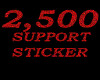 2,500 support sticker