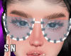 N. White Fashion Glasses