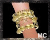M^ LF & RT  Gold Bracels