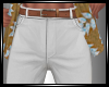 white pants brown belt
