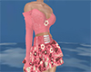 pink flower skirt n top