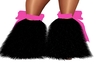 pink furry boots