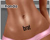 Brat Stomach Tattoo