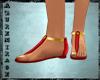 ^AZ^Gold/Red Sandals