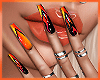 O♔Neon Orange Nails!