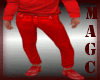 Red men leather pants
