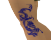 Blue Leg Dragon Tat