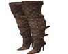 |L| Thigh Boots LV Brown
