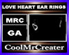 LOVE HEART EAR RINGS