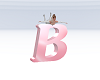 Pink Letter B with Pose