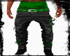 Green Black Jeans