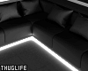 Modern Neon Black Couch