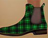Green Ankle Boot Plaid F