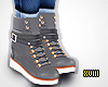 ! Gray Leather Sneaker