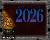 New Year sign blue