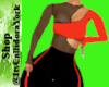 Red Two Piece Jumpsuit