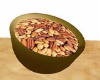 Mixed nuts bronze bowl