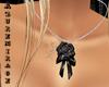 ^AZ^Black Rose Necklace