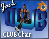 Blue U Club Chair