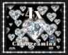 4x APRIL DIAMOND HEART