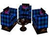 3 Relax Chairs/BluePlaid